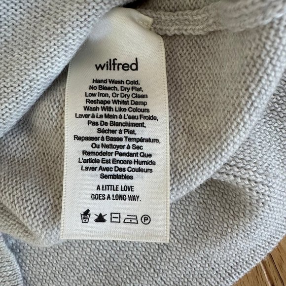 Aritzia Wilfred Cyprie Light Gray Wool Turtleneck Mockneck Size Small - Picture 6 of 9